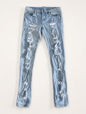 Blank NYC Destroyed Light Wash Skinny Jeans | 25